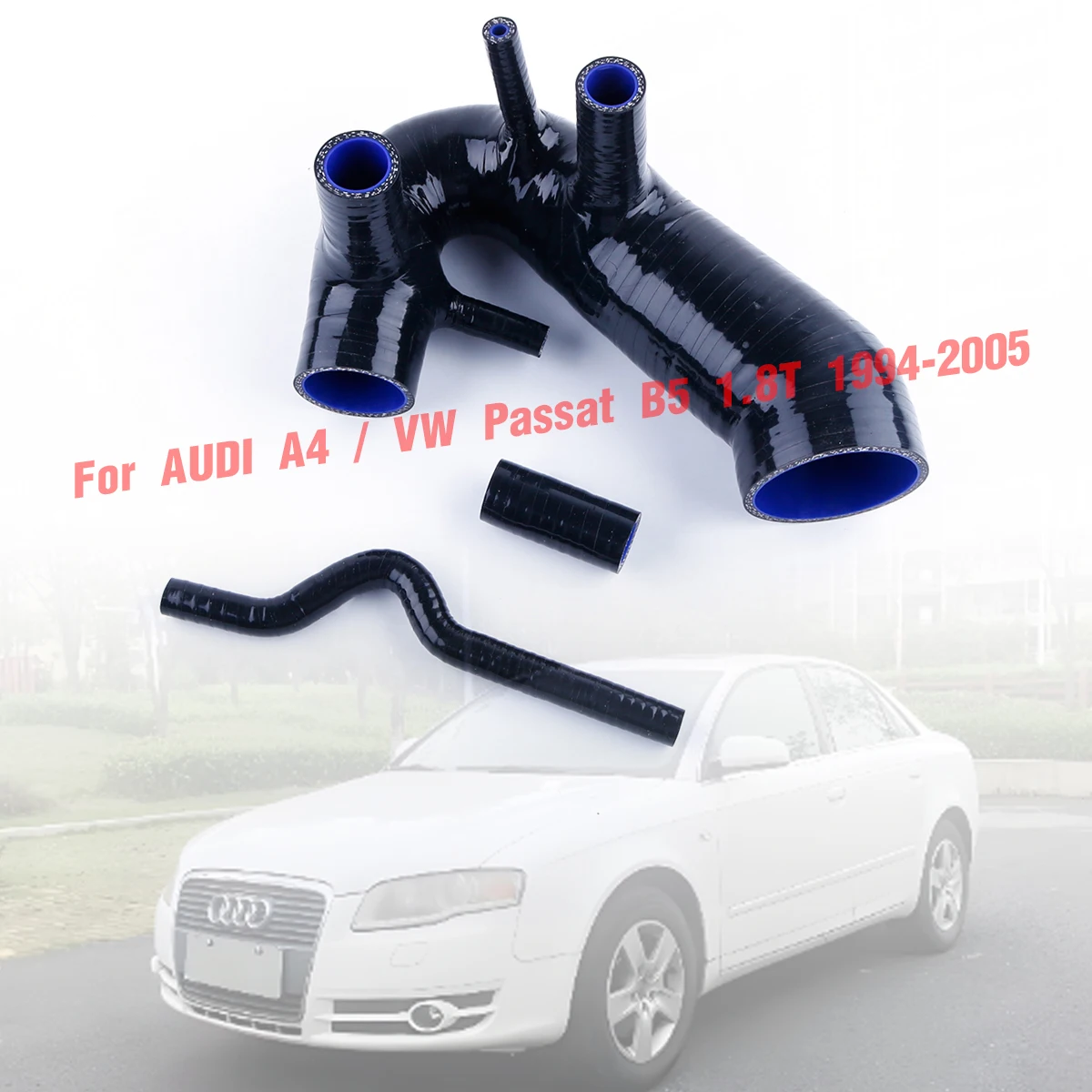 خرطوم السيليكون لأودي A4 / VW باسات B5 1.8T 1994-2005 أنبوب السحب التعريفي التوربيني #1