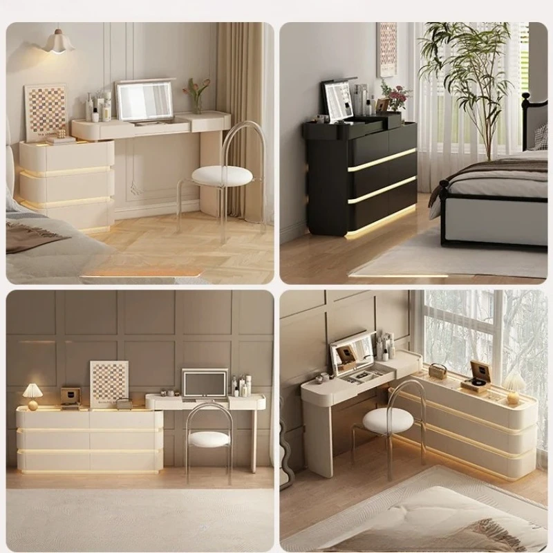 

French cream wind flip dresser chest integrated corner master bedroom