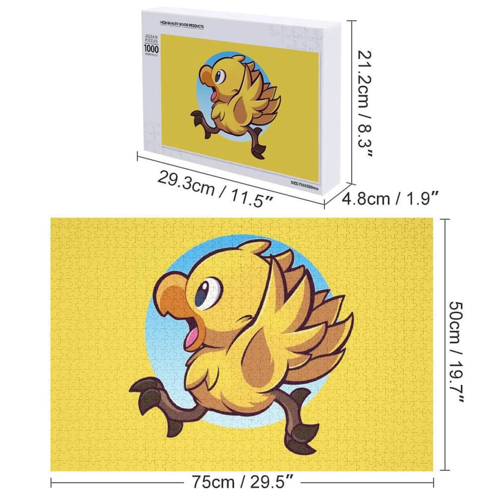 Przygoda żółtego ptaka Chocobo # Puzzle Drewniane Personalizowane Puzzle na Zamówienie Puzzle dla Dzieci Prezent