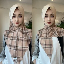 Triangle Women's Muslim Hijab Head Cover Instant Caps Stylish Islamic Headscarf for Quick Coverage