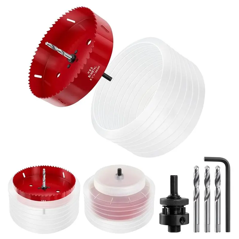 BHTS-6.25 In Hole Saw For Recessed Lights,6-1/4Hole Saw With Dust Bowl Kit For Can Lights,6 Inch Hole Cutter For Ceiling Wood