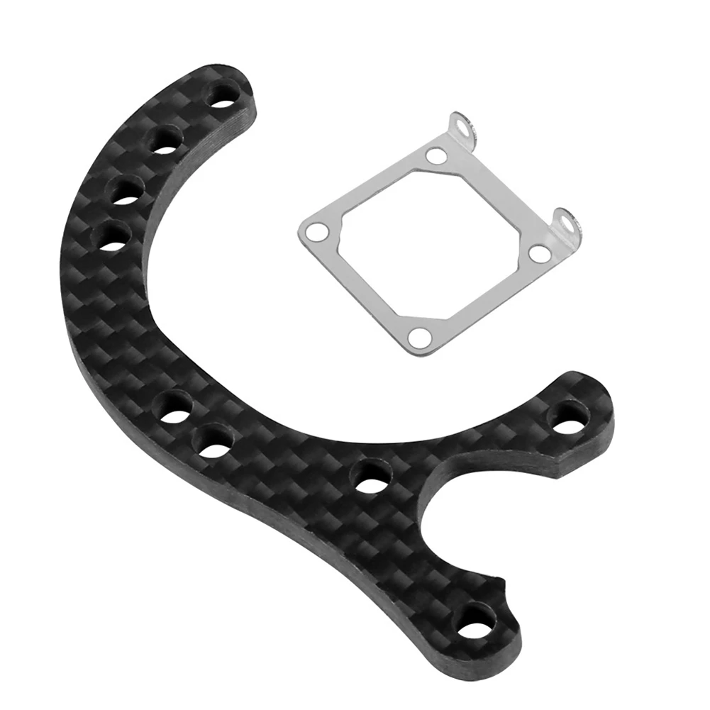 Aksesori Upgrade mobil RC, Kit braket Motor serat karbon untuk mobil RC 1/10 XV01