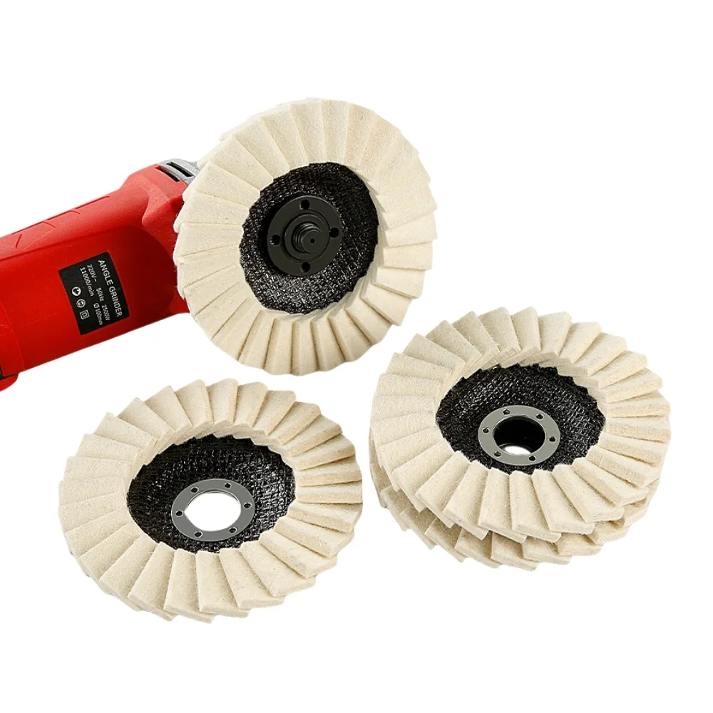 

1/2/5/10 шт. шерстяные фетровые лепестковые диски, полировальный круг 125 мм, 5 дюймов, шлифовальный диск из шерстяного фетра, угловая шлифовальная машина, полировальный круг, полировальные диски