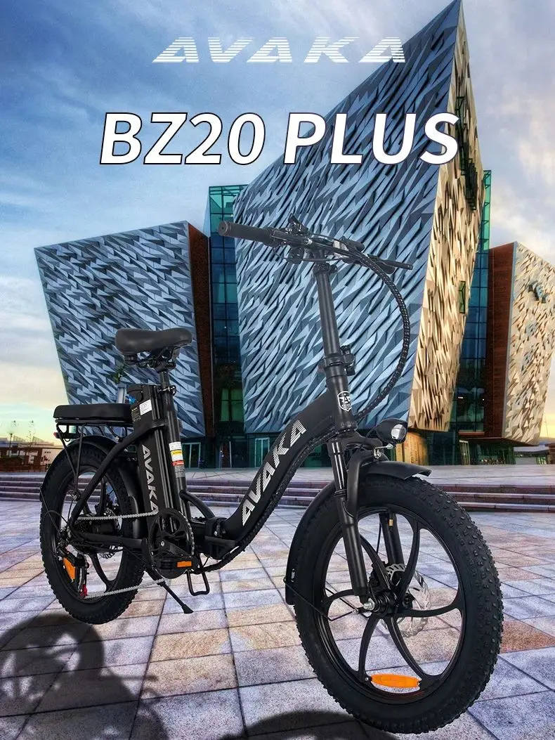 AliExpress AVAKA BZ20 PLUS Foldable  E-bike 500W Motor Men's E-Mountain ebike 48V18.2AH Battery,20 Inch Fat Tire women's Electric Bike