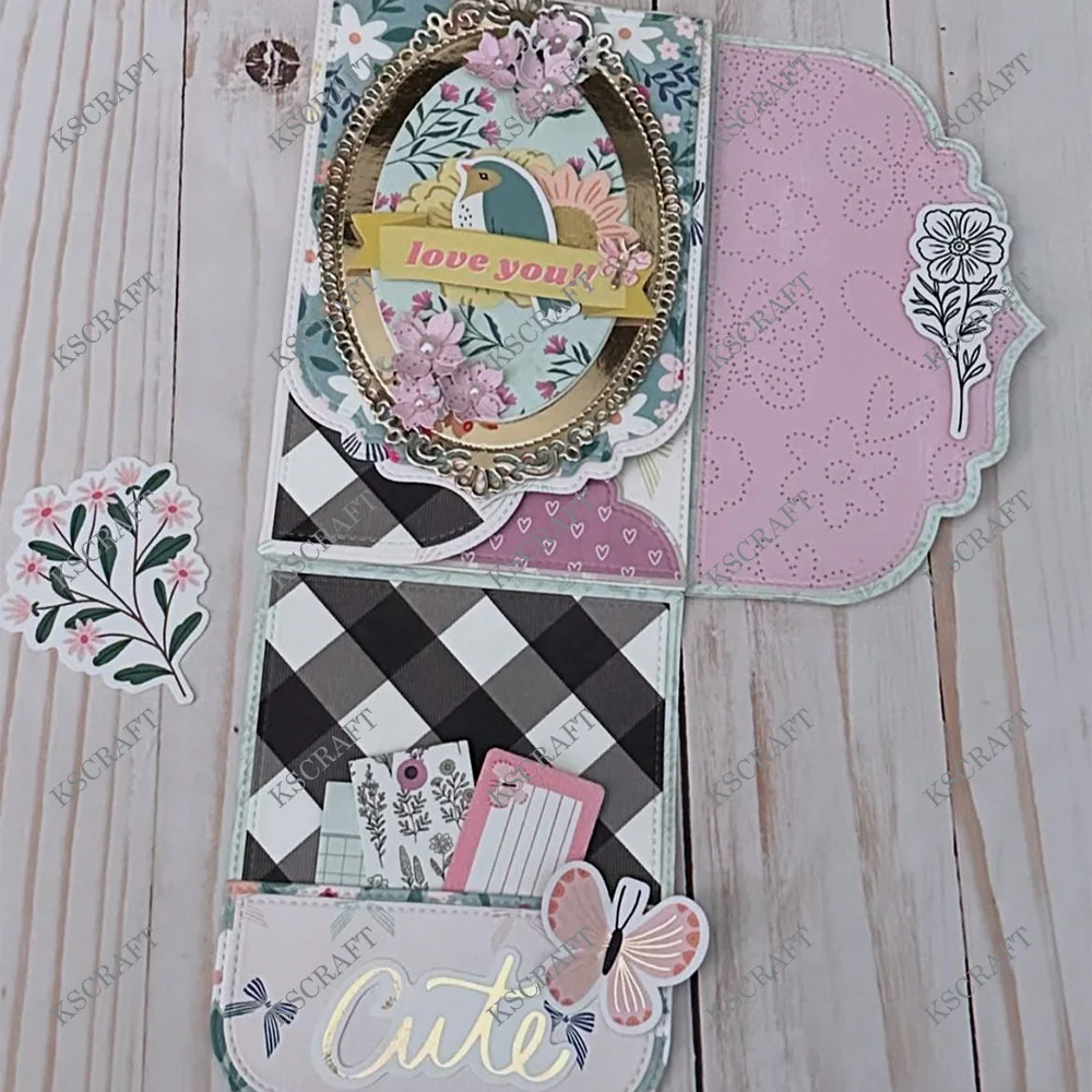 KSCRAFT 4 by 6inch Folio Maker Cutting Dies Stencils for DIY Scrapbooking Decorative Embossing DIY Paper Cards