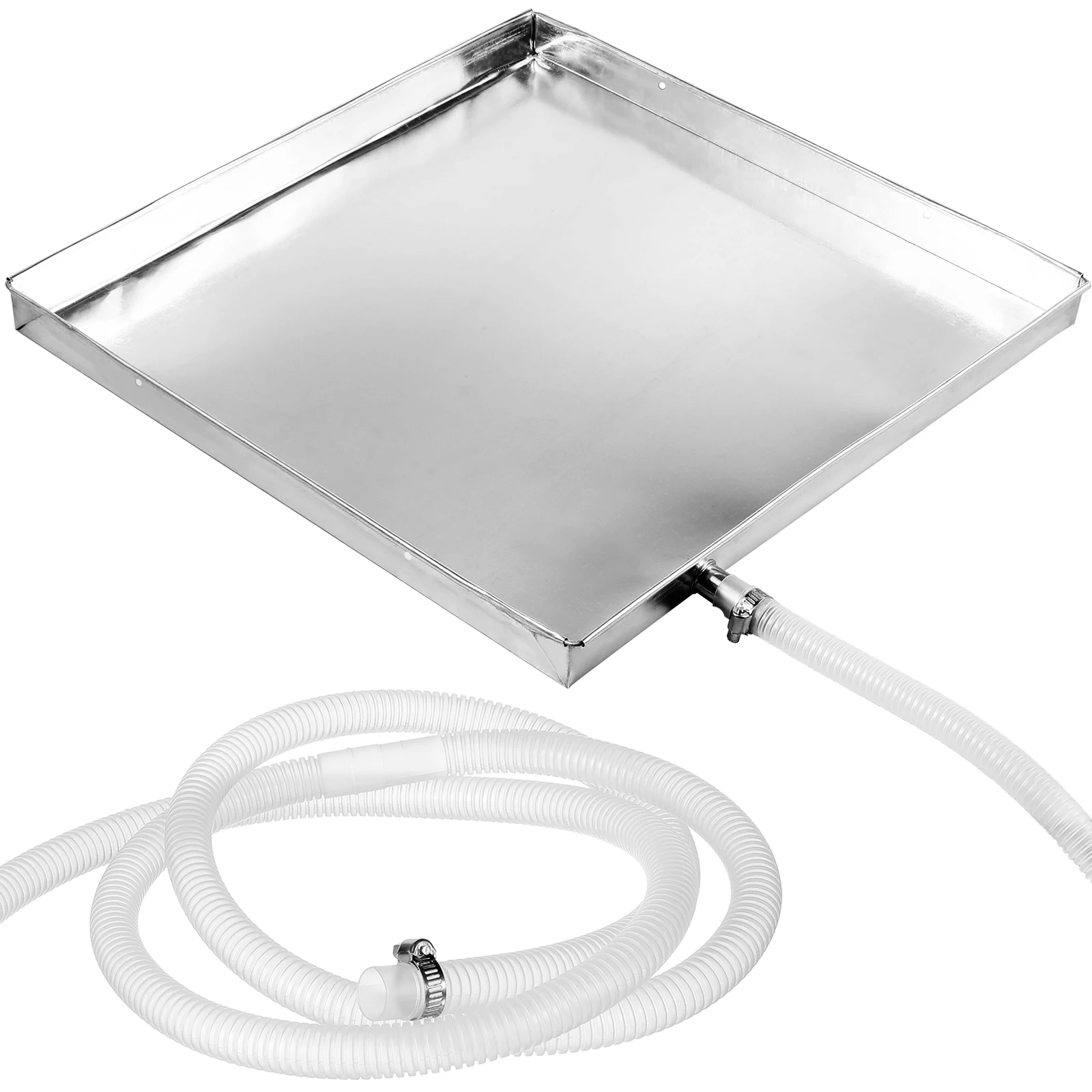 

1 Set Of Air Conditioner Outdoor Unit Water Tray With 2 Meters Water pipe, AC Drip Pan With Hose And Clasp, 40cm Large Drip Pan