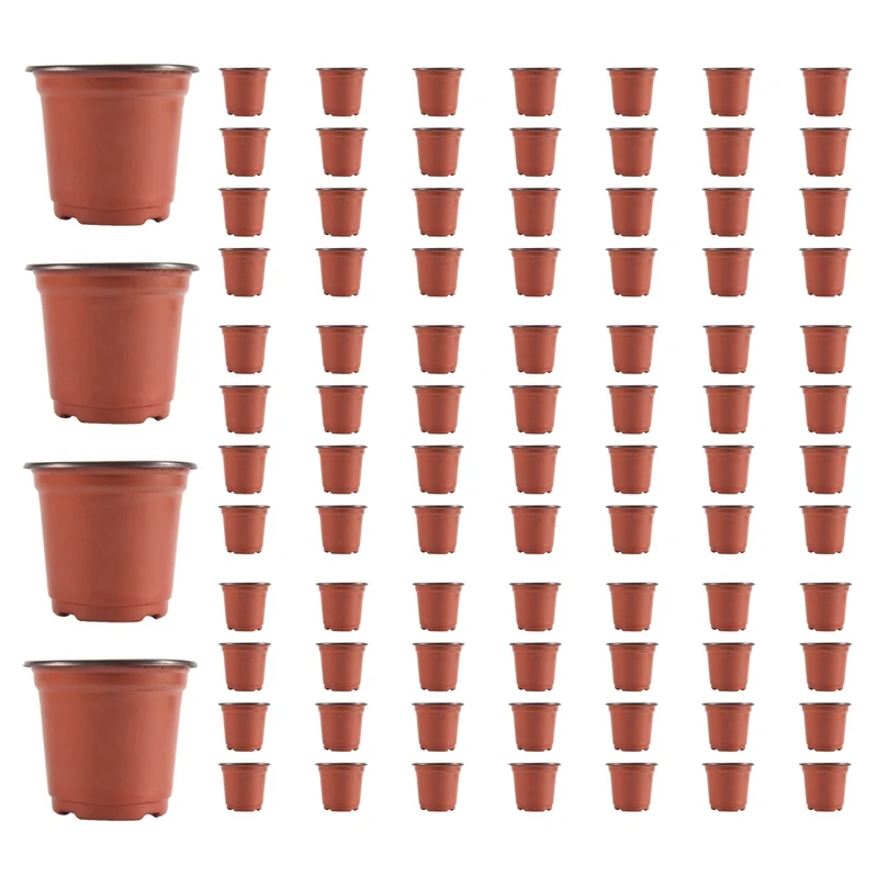 

1200Pcs 4 Inch Plastic Flower Seedlings Nursery Supplies Planter Pot/Pots Containers Seed Starting Pots Planting Pots