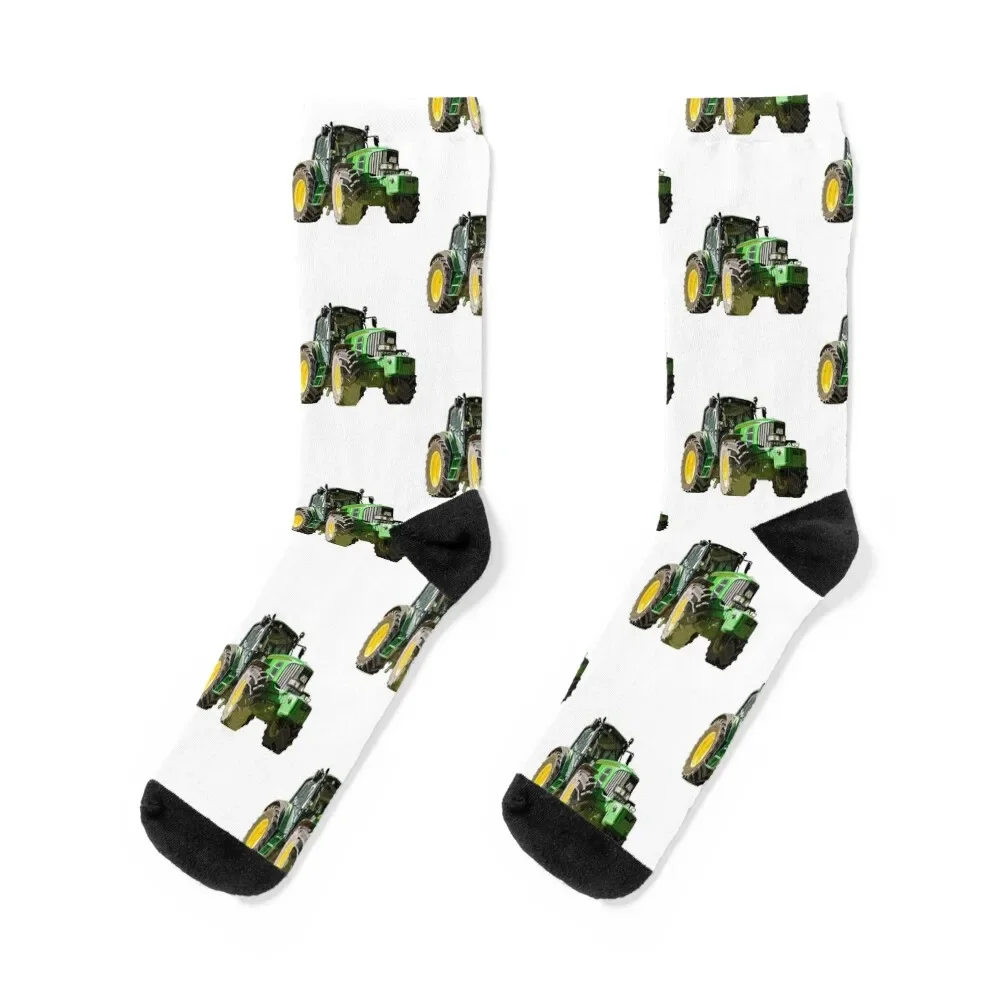 

Green yellow tractor Socks sheer Stockings compression Mens Socks Women's