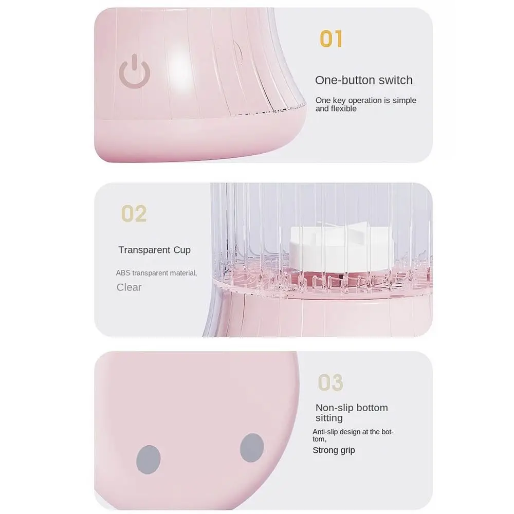 เครื่องทําความสะอาดแปรงแต่งหน้าไฟฟ้าแบบชาร์จไฟได้แห้งเร็วสะดวกเครื่องทําความสะอาดแปรงเครื่องสําอาง Rotary ที่มองเห็นได้