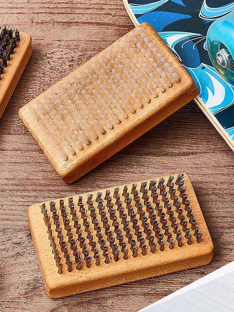 3 pçs kit de escova de cera de esqui/snowboard alça ergonômica escova de cera de esqui portátil escova de afinação de snowboard acessórios de snowboard