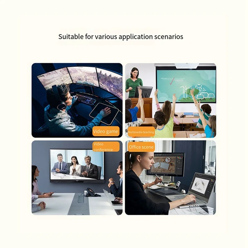 1 In 2 Out -Compatible Splitter 8K@60HZ -Compatible 2.1 Switch, For PS4/PS5,,Gaming,Classroom,Projectors