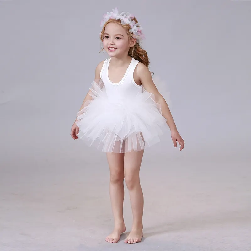 Baby Girl Princess Tutu Dress Sleeveless Infant Toddler Puffy Ballet Dress Black Pink White Party Dance Baby Clothes 1-8Y