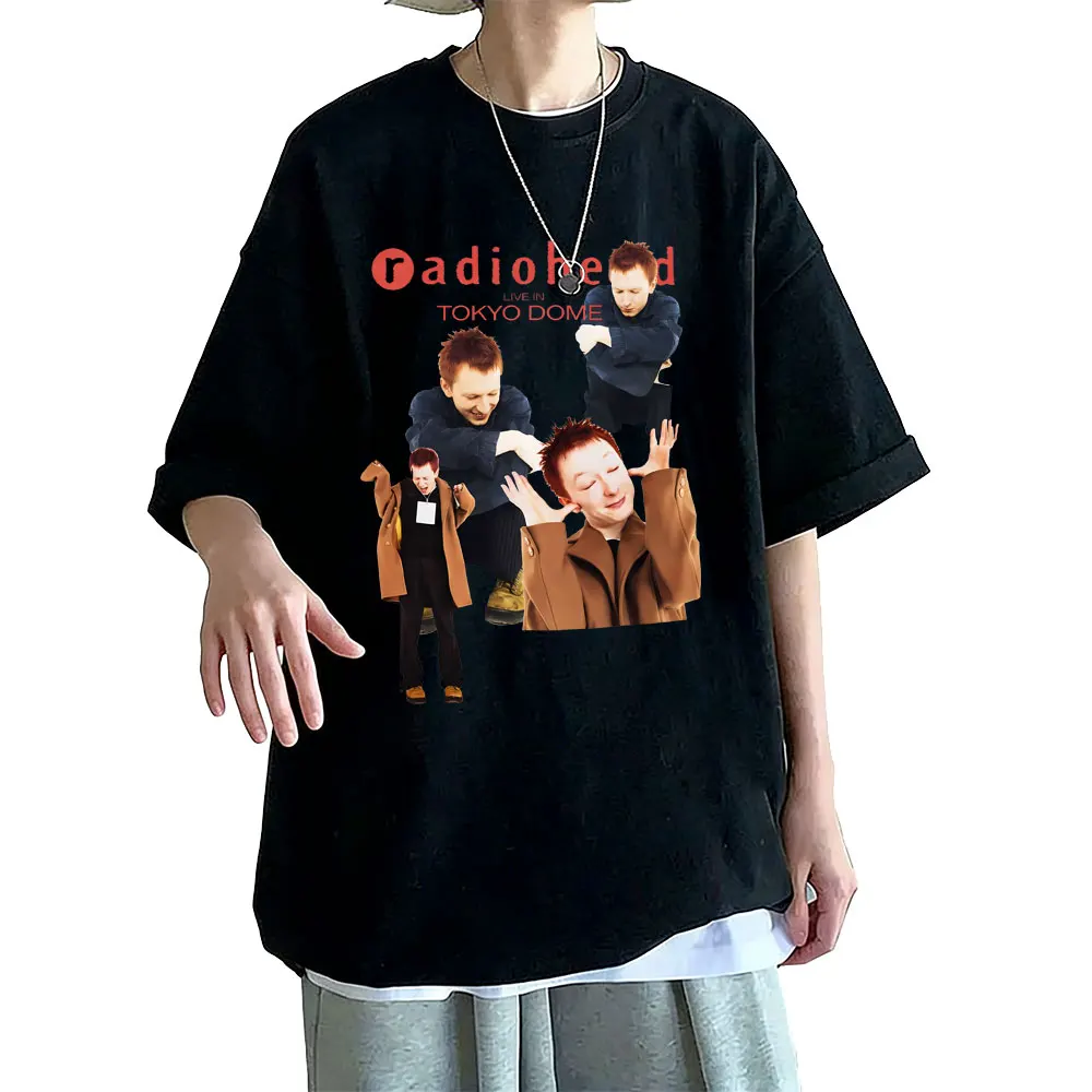 

Rock Band Radiohead T-shirt Men Women Clothing Retro Gothic Punk T Shirts Men's Hip Hop Casual Oversized Short Sleeve T-shirts