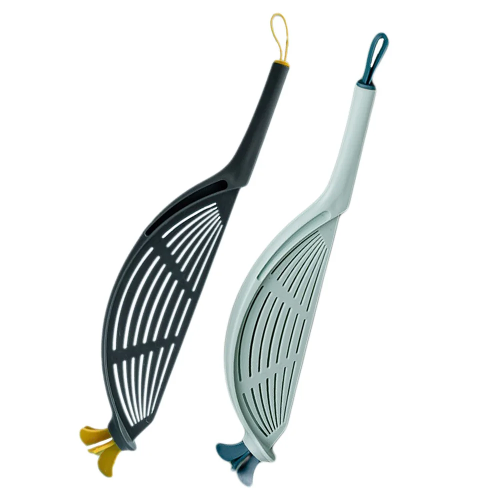 Colador de plástico, cesta de drenaje de agua, herramienta de cocina ligera para lavar arroz, diseño de borde liso, 2 uds.