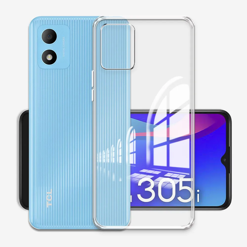 Funda de silicona transparente para TCL 305i 5164D, carcasa protectora a prueba de golpes, TCL305i, TCL 305
