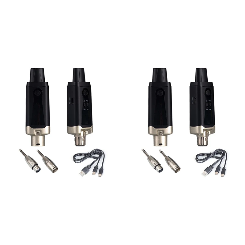 

2X Wireless Microphone System UHF Wireless XLR Transmitter and Receiver for Dynamic Microphone, Audio Mixer, PA System