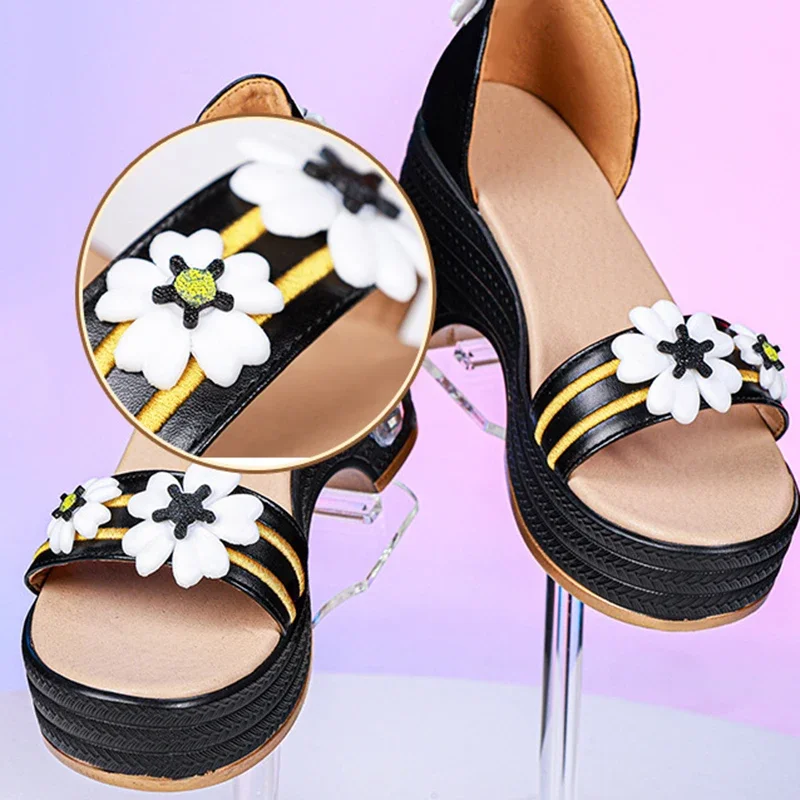Adult Women High Heeled Thick Soled Sandals Game Wuthering Waves Hiyuki Cosplay Shoes Ladies Beach Carnival Party Costume Shoes