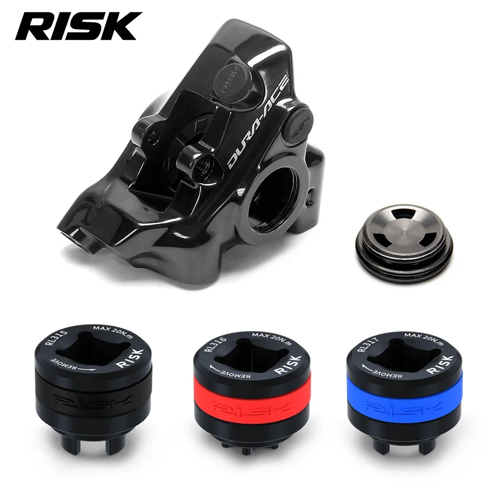 RISK Bicycle Oil Disc Caliper Piston Side Cover Removal Tool Auxiliary Retainer for Mountain Road Bike Shimano M9200 M9220 R9270