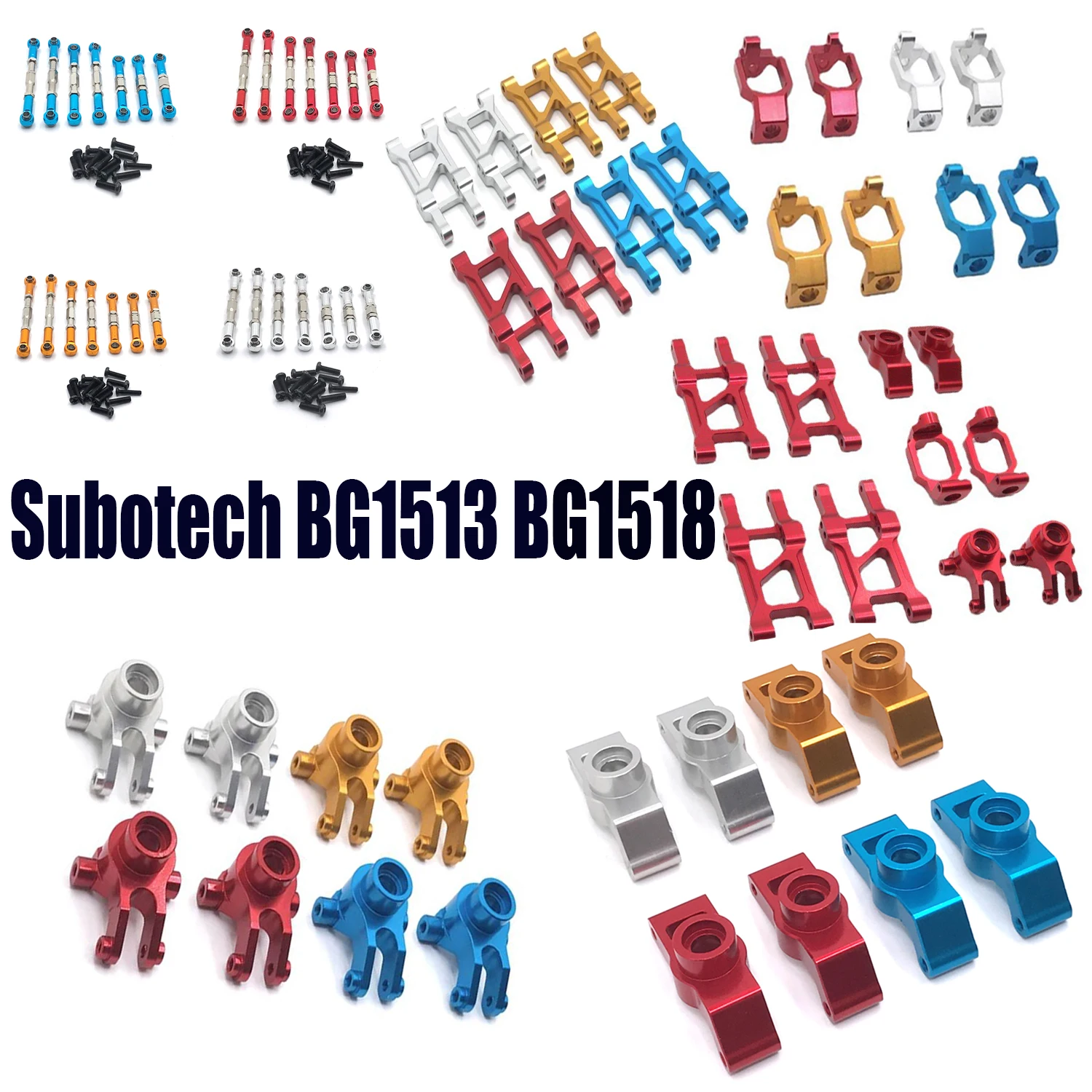 Subotech BG1513 BG1518 RC Car Spare Parts Metal Upgrade Front Rear Swing Arm Pull Rod C seat Steering cup