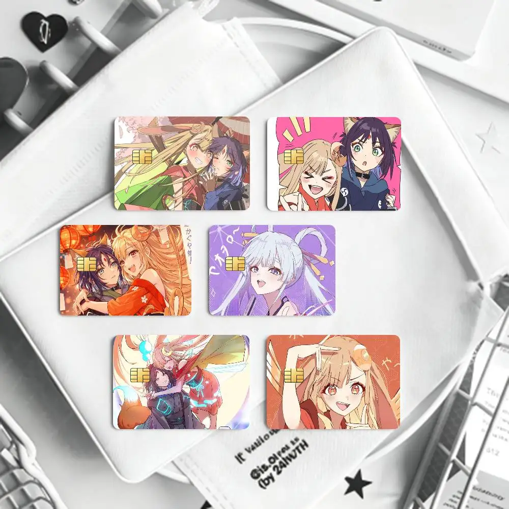 C-Cosmic P-Princess K-Kaguya  Bank Credit Cards Bus Pass Stickers Cool Decoration Waterproof 4PCS Card