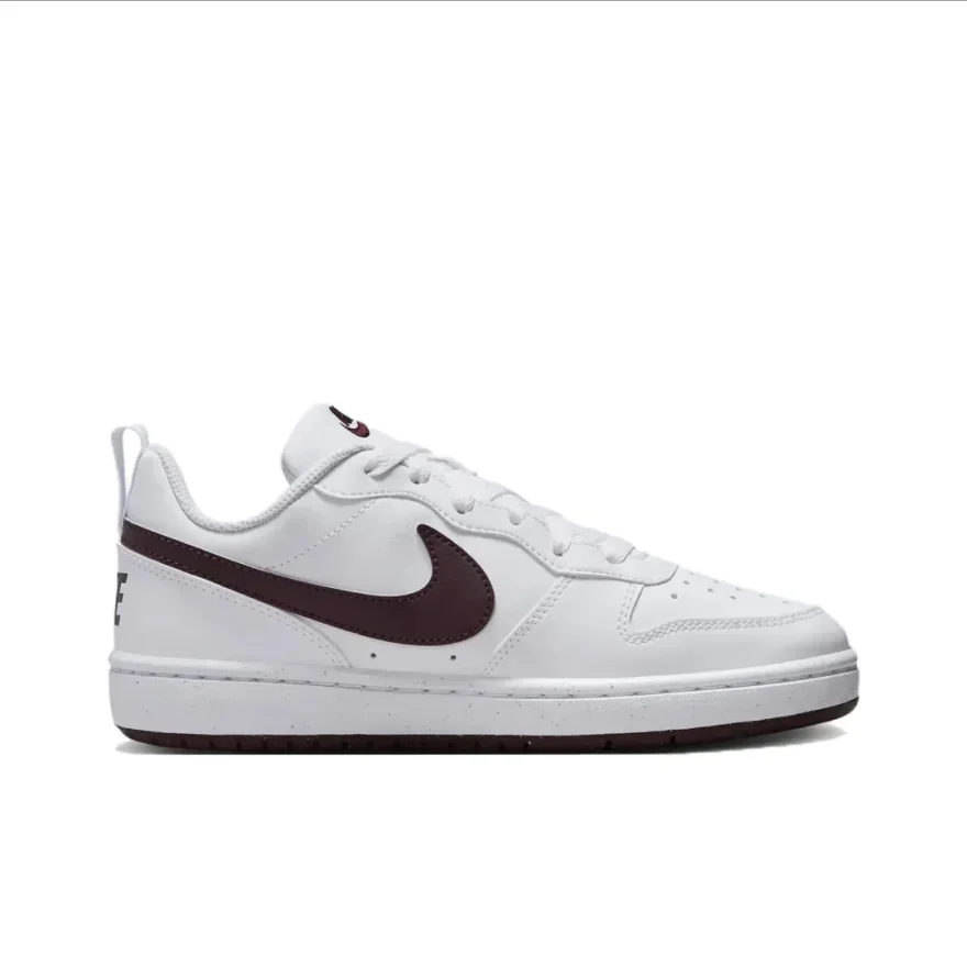 Nike Court Borough Is Lightweight, Comfortable, Non-Slip, Wear-Resistant, Low-Top Kidsren's Sneakers, White Coffee for Teenagers