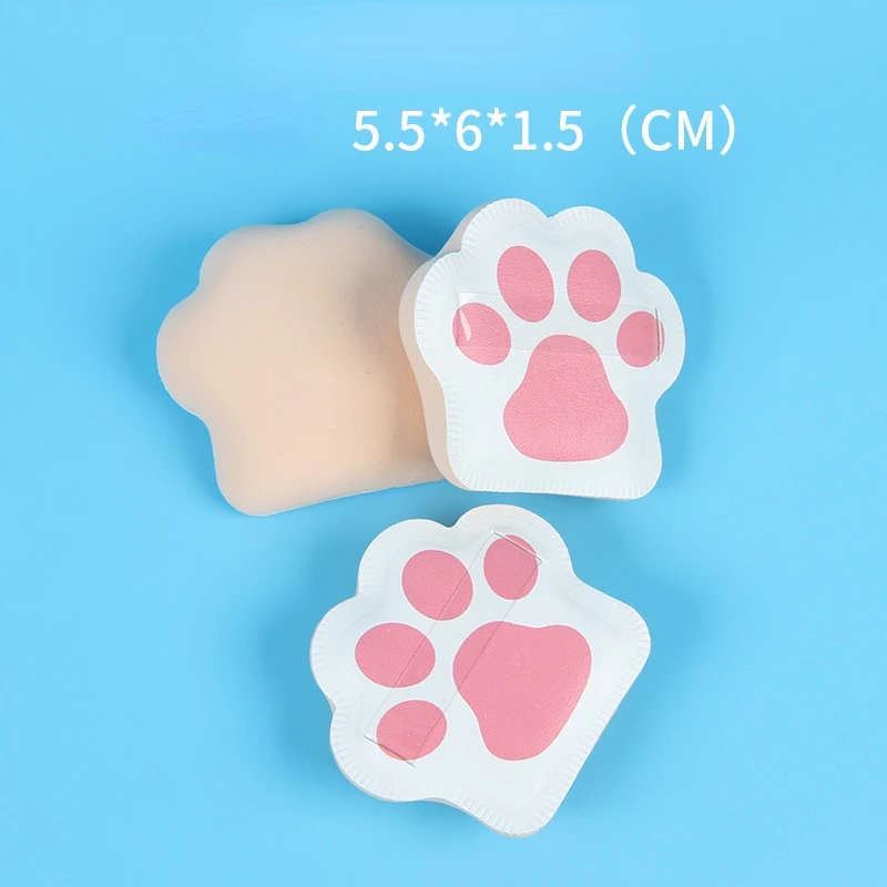 Cat's Paw Cotton Candy Powder Toast Bread Foundation Liquid Cushion Powder Box Air Cushion Dry Wet Dual-purpose Sponge Puff