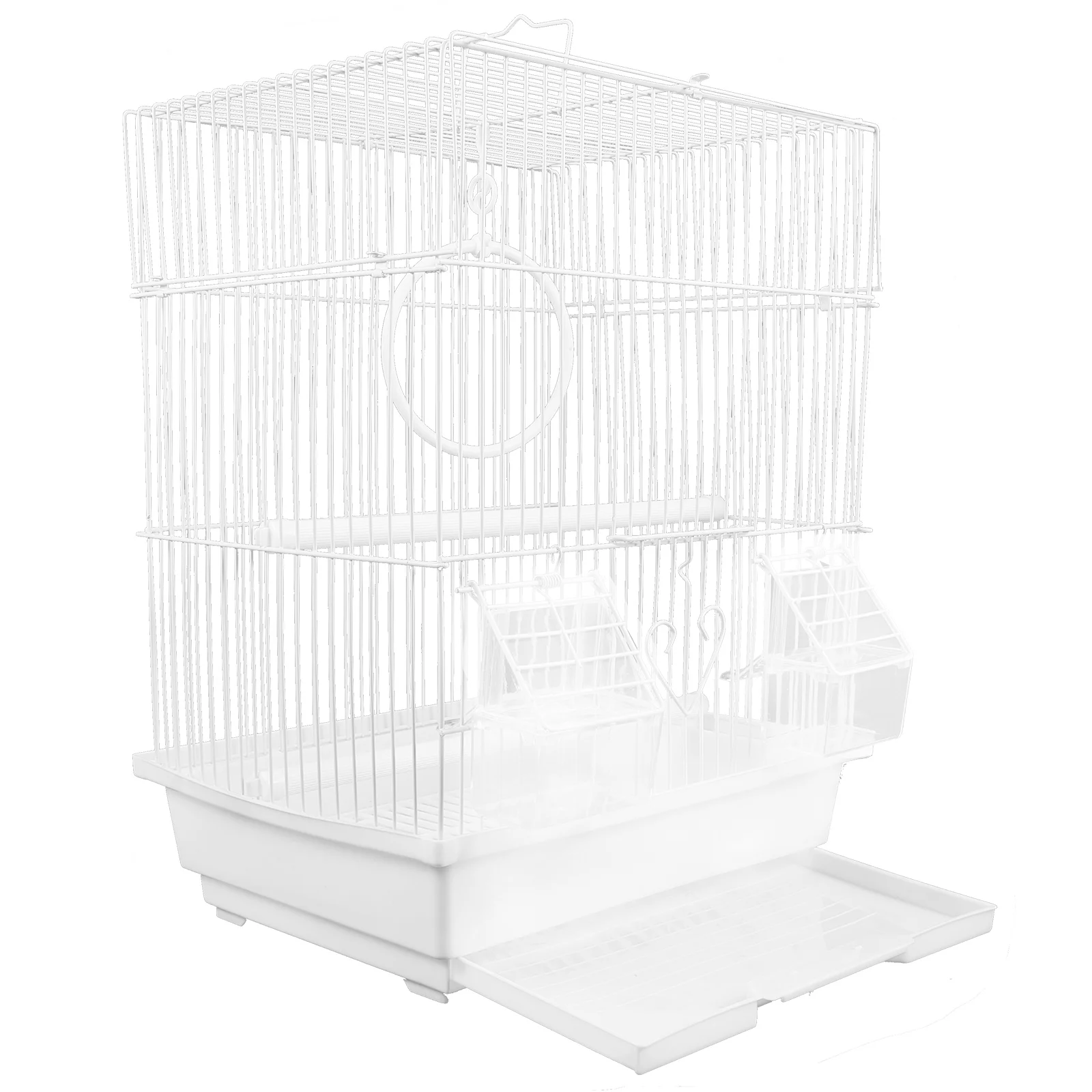 1 Set of Metal Bird Carrier Portable Bird Cage Parrot Cage Bird Carrying Cage pet bird cage wire bird cage