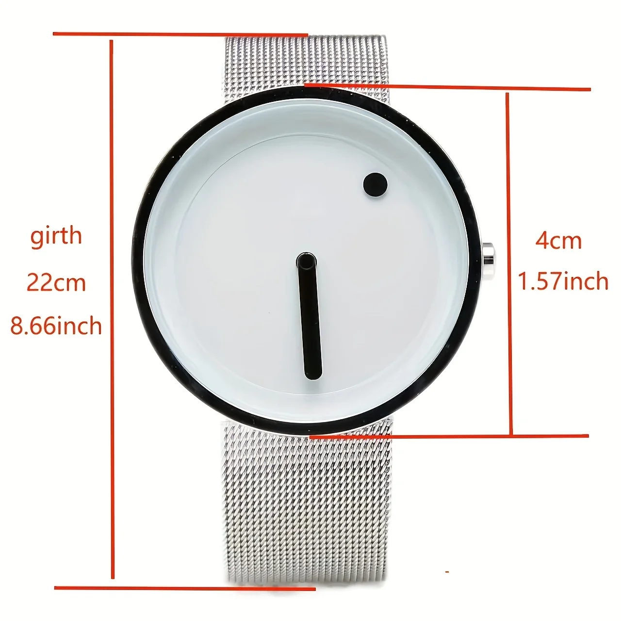 Montre design à pois minimaliste pour hommes et femmes, bracelet en acier créatif, haute valeur esthétique, tempérament minimaliste