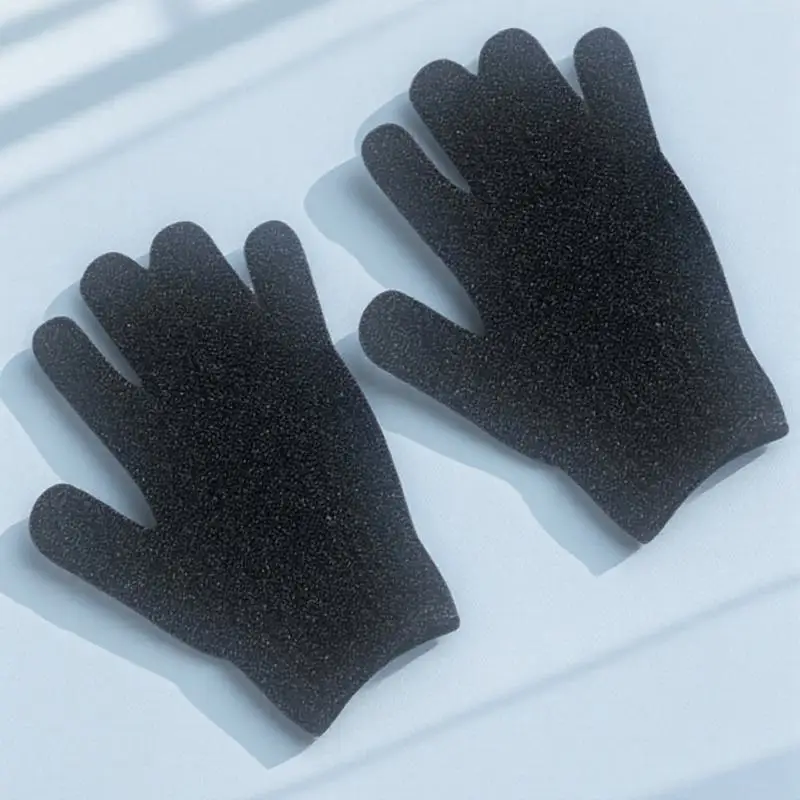 

2Pcs Exfoliating Gloves Unisex Textured Scrubbing Bathing Mitts Deep Skin Pore Cleaner Dead Skin Remover Rubbing Gloves