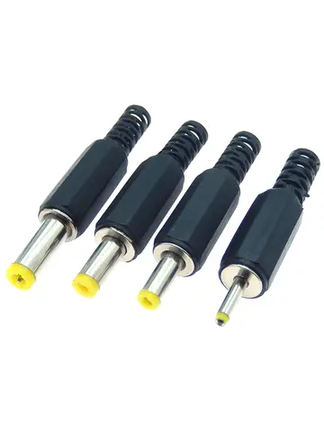 10 stücke 2.5*0,7mm Stecker DC-Stecker Stecker 2,5x0,7mm Schweißen elektrische Stecker Audio DIY Teile gelber Kopf
