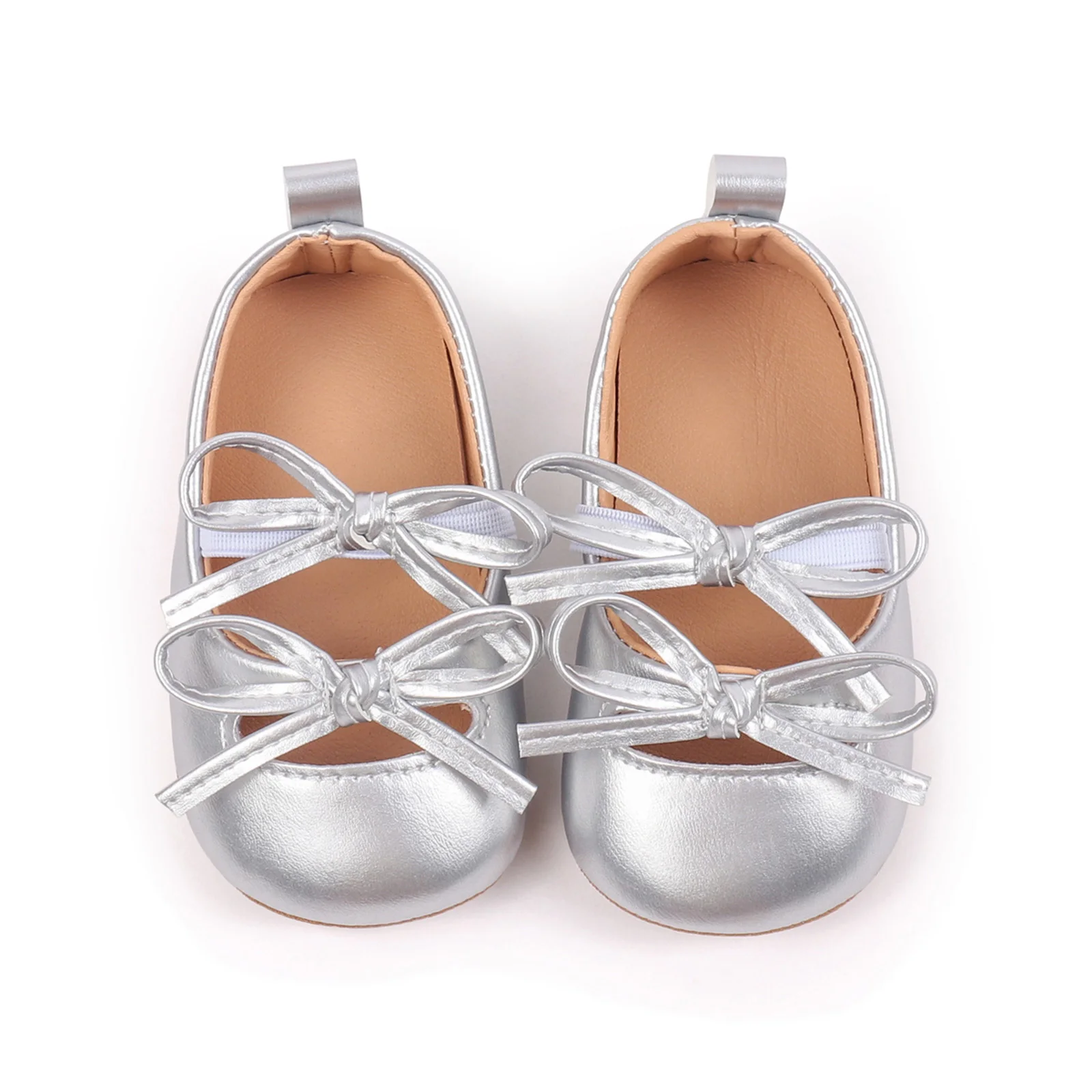 أحذية Suefunskry للأميرات للفتيات الصغيرات، أحذية أنيقة ناعمة غير قابلة للانزلاق من الأسفل أحذية المشي الأولى للأطفال الصغار