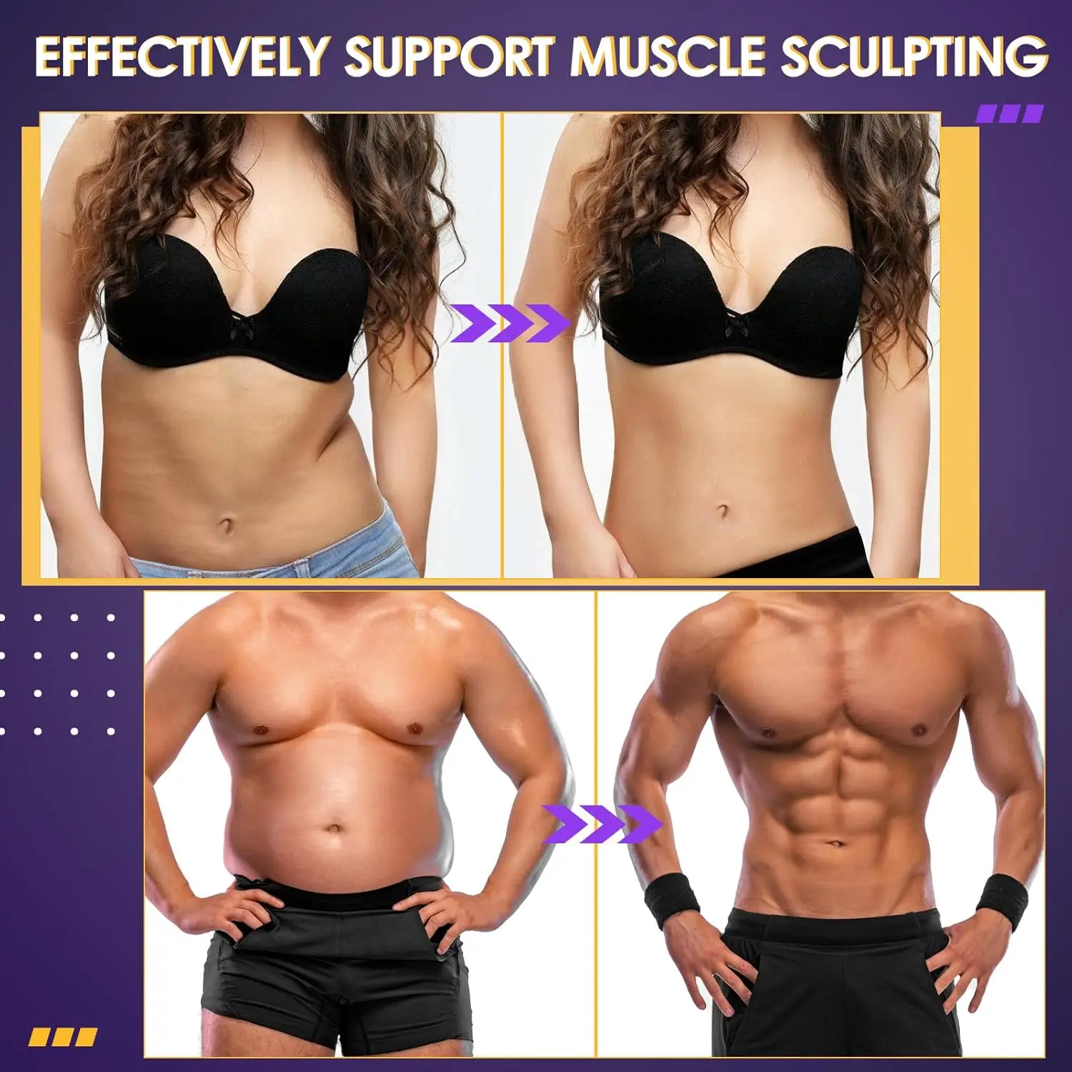 محفز العضلات الإلكتروني Abs محفز تونر العضلات Ab آلة المدرب لجميع معدات تدريب قوة الجسم