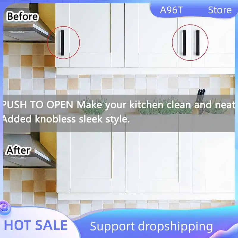 

A96T Push To Open Cabinet Hardware 20Pack Push Latch & Lock For Door Touch Latches And Catch Push Release Drawer Long