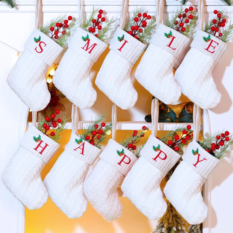 Christmas Stockings Classic large stockings Santa Claus, snowman, reindeer Christmas figures Family Christmas party decoration