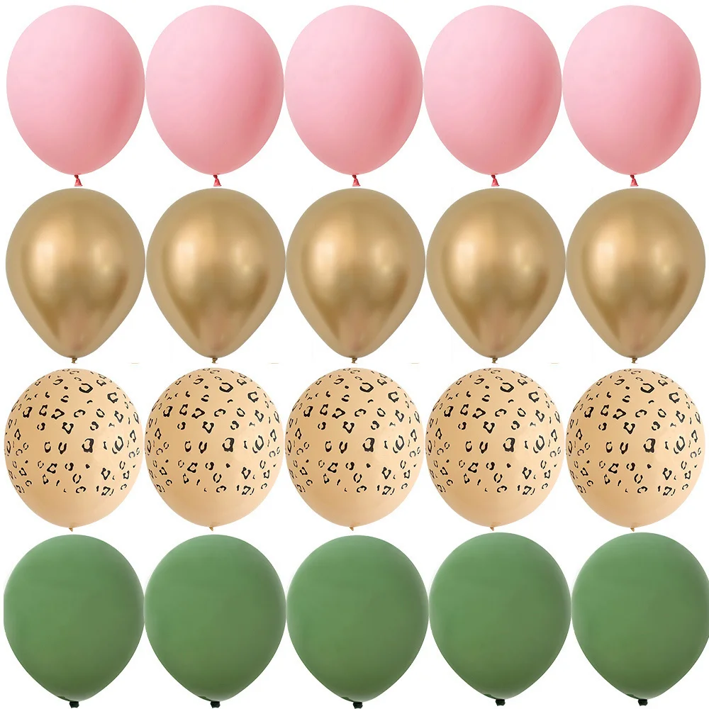 20 Stück 12 Zoll Tiger/Leopard/Giraffe Muster Ballon Set für Kinder Wildtier Dschungel Safari Geburtstag Party Dekoration Lieferungen – Detail 2