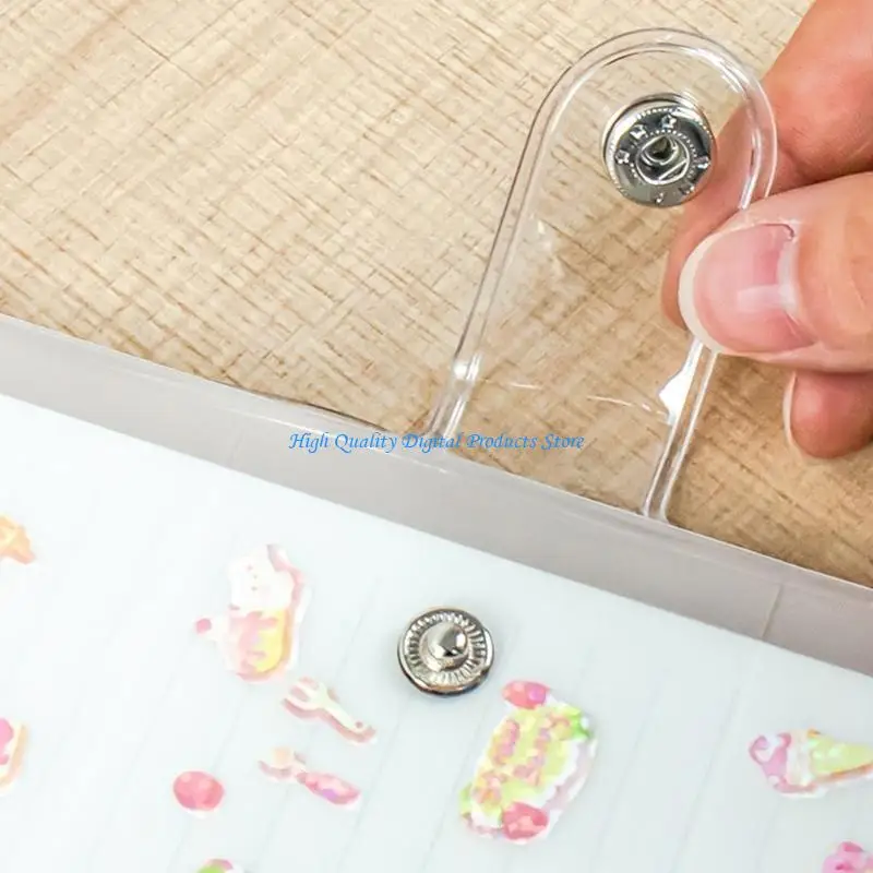 U2JE A 6 Clear Binder 6 Rings Binder Binder Soft Binding Covering Covering Round Round Ring Binder for Notebook