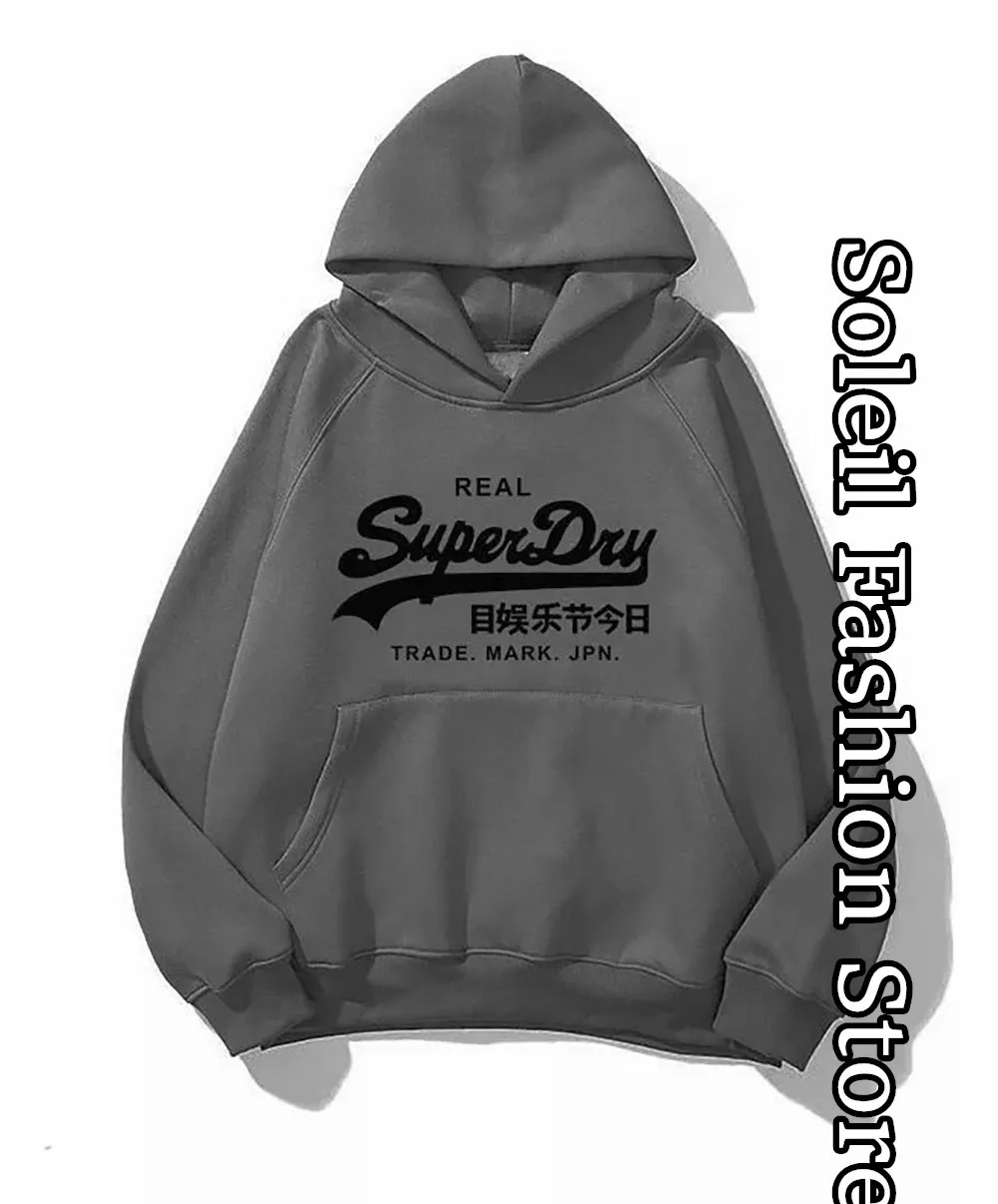 Superdry Fashion felpa con cappuccio donna uomo autunno Trendy abbigliamento con cappuccio femminile Casual manica lunga Pullover cappotto