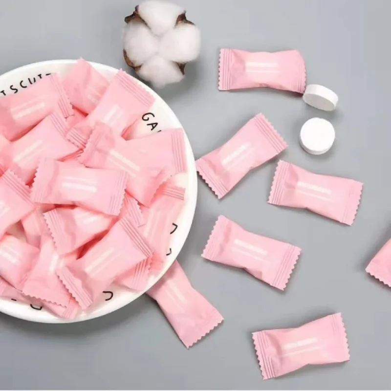 10-80pcs Convenient Instant Compressed Travel Towel Disposable Independent Packaging Non Fading Quick Drying Hygienic Facial Wet