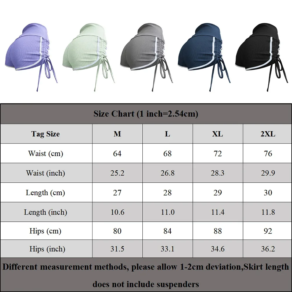 Women Summer Casual Shorts Side Split Tight-Fitting Sexy Drawstring Hot Pants Quick Drying Breathable Sports Yoga Short Pants