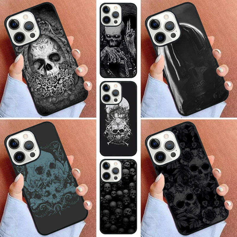 Satanic Scary Skull Phone Case For iPhone 15 14 Pro 11 13 12 Mini X XR XS Max SE 2020 6 7 8 Plus Cover Capa