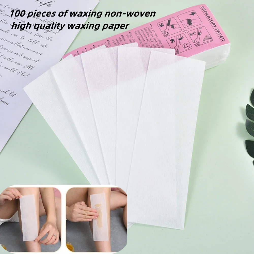 100pcs Removal Nonwoven Body Cloth Hair Remove Wax Paper Rolls High Quality Hair Removal Epilator Wax Strip Paper