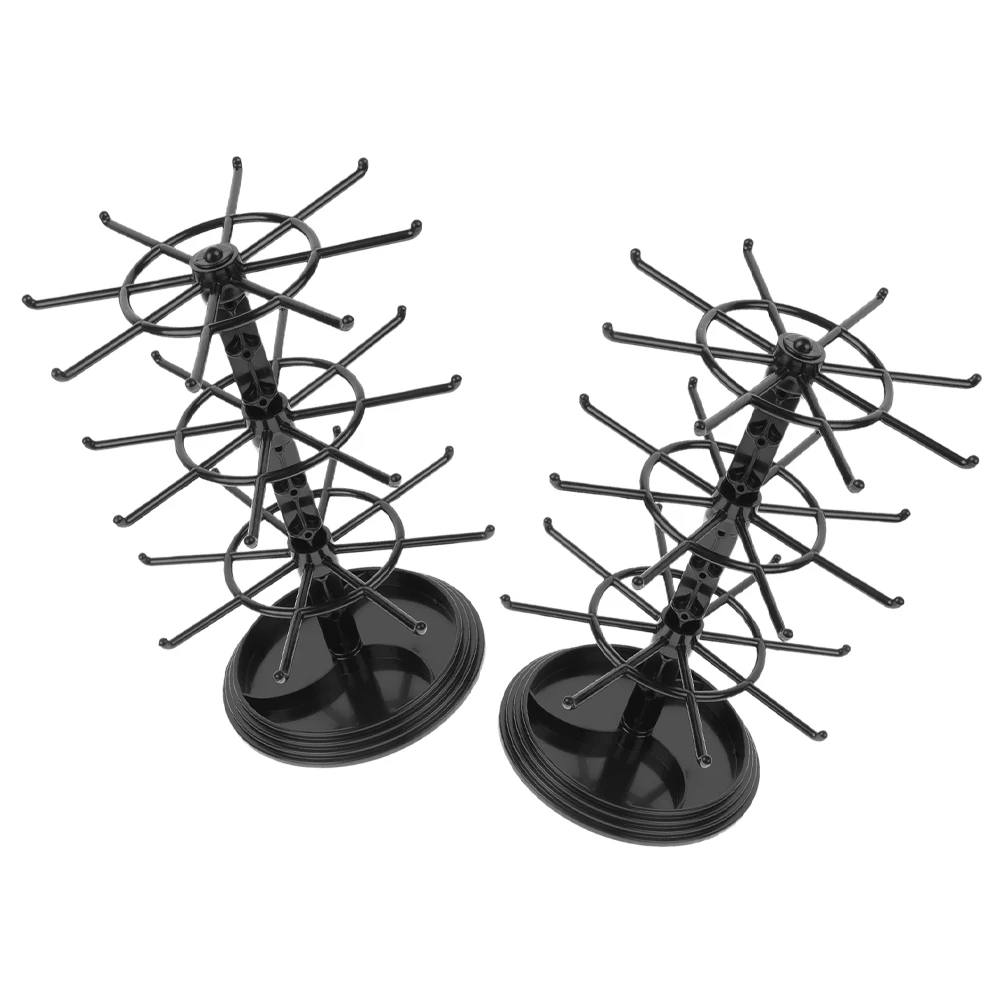 

2pcs Storage Key Chain Display Stand Rack Earrings Spinner Display Jewelry Holder Keychain Stand Bracelet Necklace ganizer