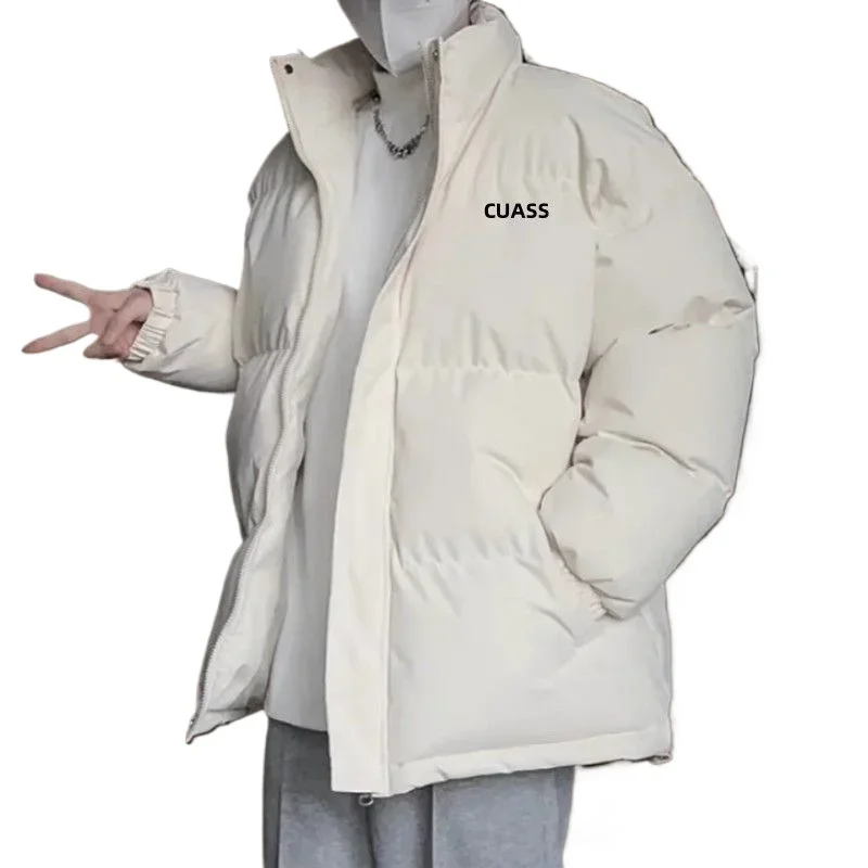 Winter Jackets Men Warm Thick Parkas Lapel Long Sleeve Windproof Outerwear Loose Casual Cotton-padded Coat Winter Jacket Men
