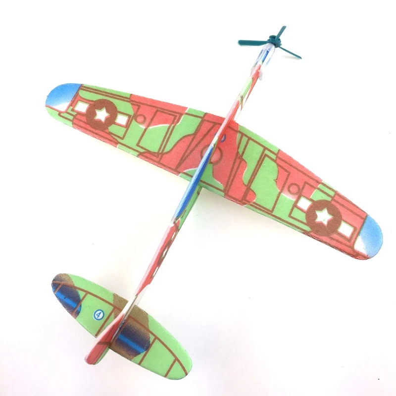 Mini Foam Handmade Throwing Flying Glider DIY Assembly Model Kid Toy