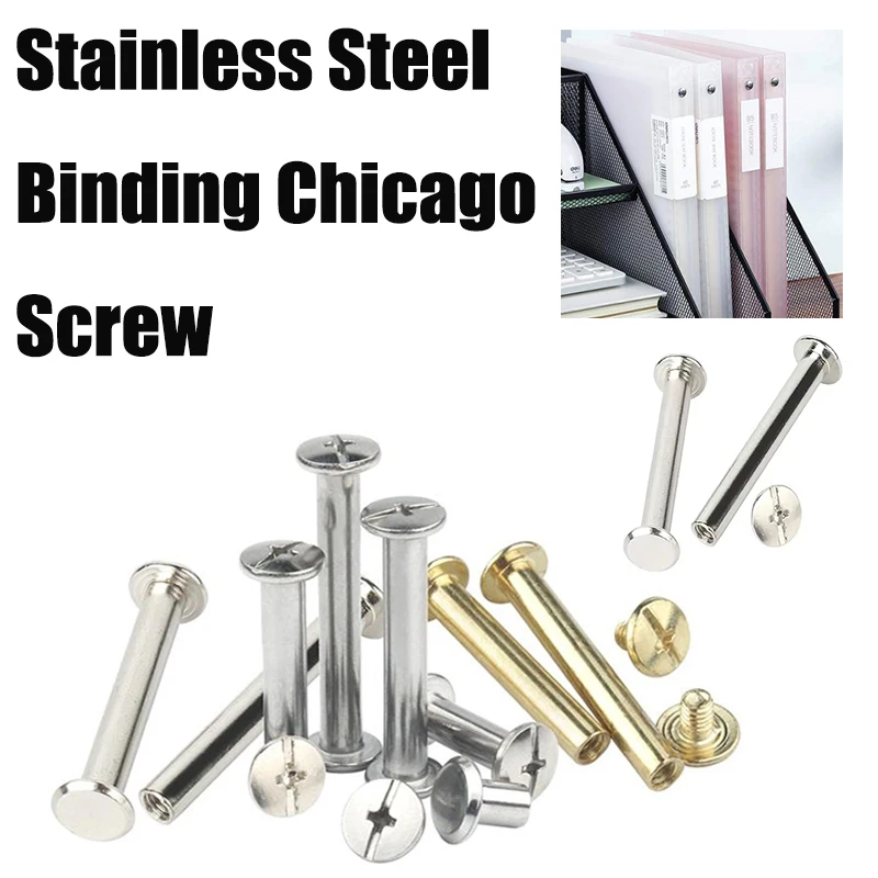 5-25 Stück Nietenschrauben Metall-Bindeschrauben Chicago-Schrauben für Ledertaschen Fotoalben Bücher Montageschrauben Schnappverschlüsse – Detail 1
