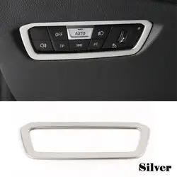 For BMW G20 G28 Car Headlight Inner Switch Buttons Frame Decorative Trim Covers Stainless Steel Interior Trim Auto Accessoriess