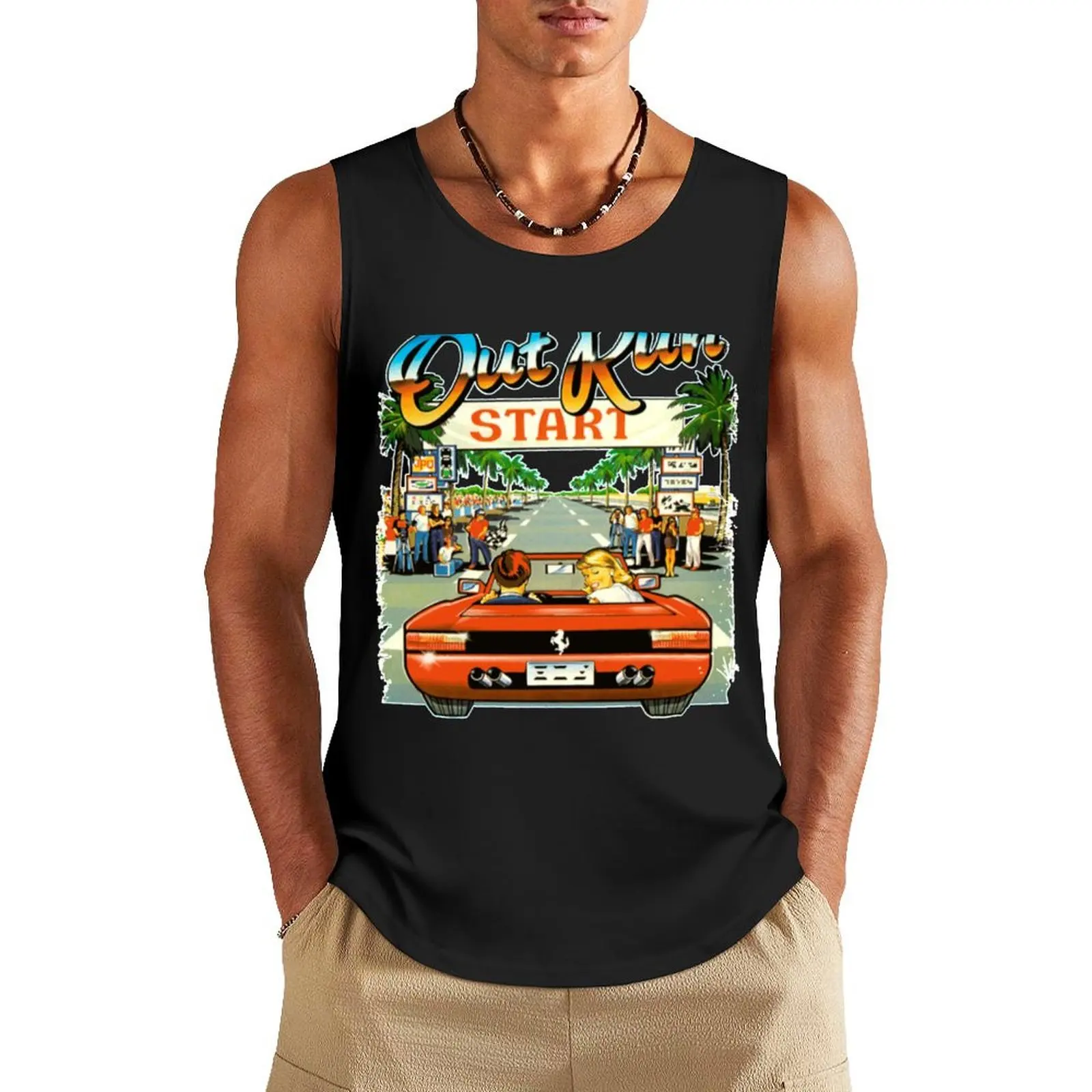 

Arcade Out Run Arcade Out Run Video Game Tank Top clothes for men summer gym clothes man