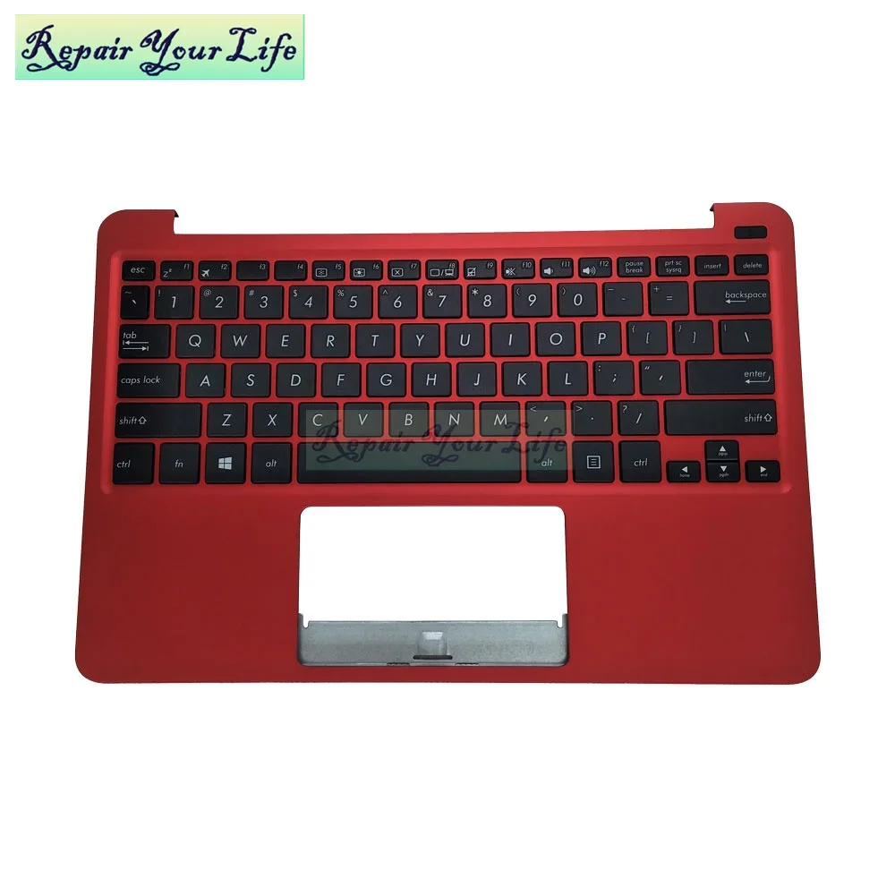 US Palmrest Keyboard Topcase Cover for Asus EeeBook X205TA X205T X205 Laptop Keyboards English Qwerty Red