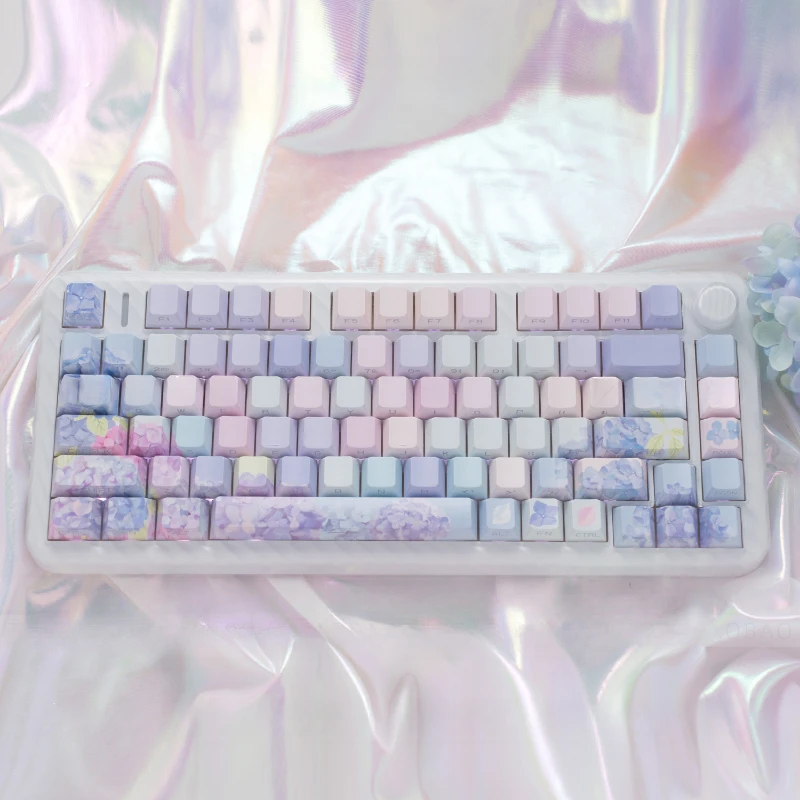 

MiFuny Endless Summer Theme Keycaps 130keys Side Engraved Transparent PBT Cherry Profill Keycap Mechanical Keyboard Accessories