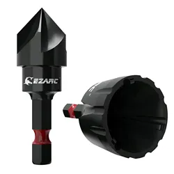 EZARC Deburring External Chamfer Tool, 2PCS Deburring Chamfer Tool, Internal Countersink Drill Bit, Remove Burr Fits for 3-19mm